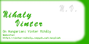 mihaly vinter business card