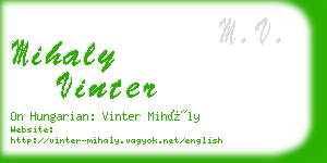 mihaly vinter business card